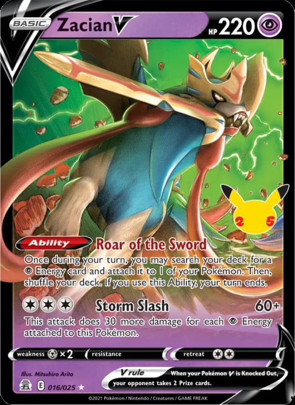 Zacian V 16/25, Celebrations