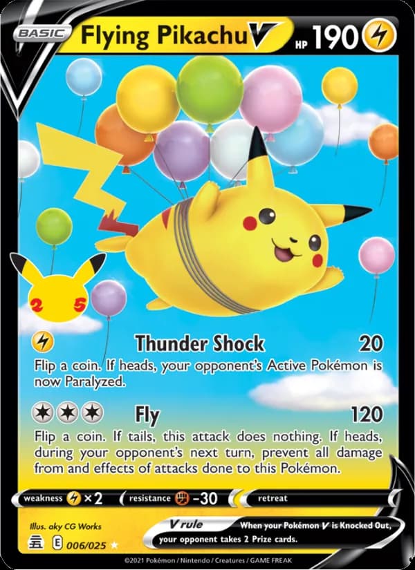 Flying Pikachu V 6/25, Celebrations