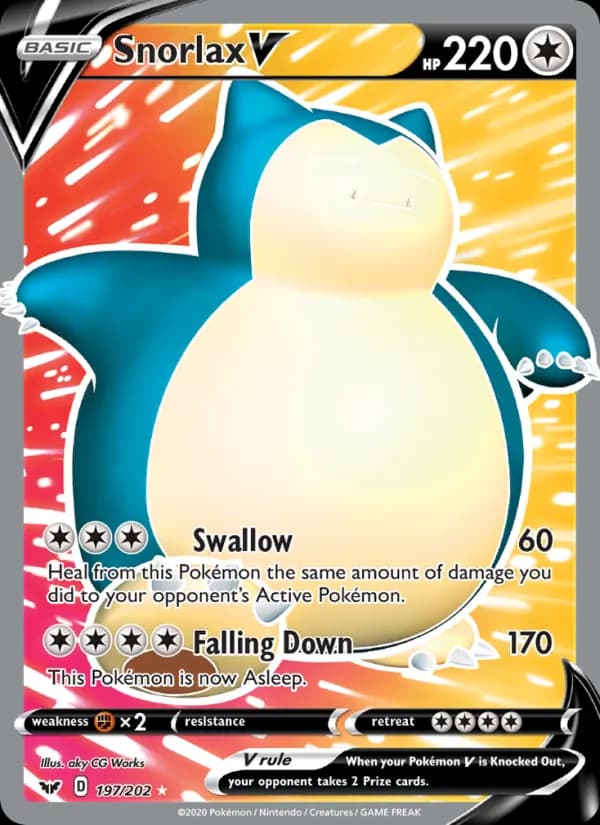 Snorlax V 197/202, Sword & Shield