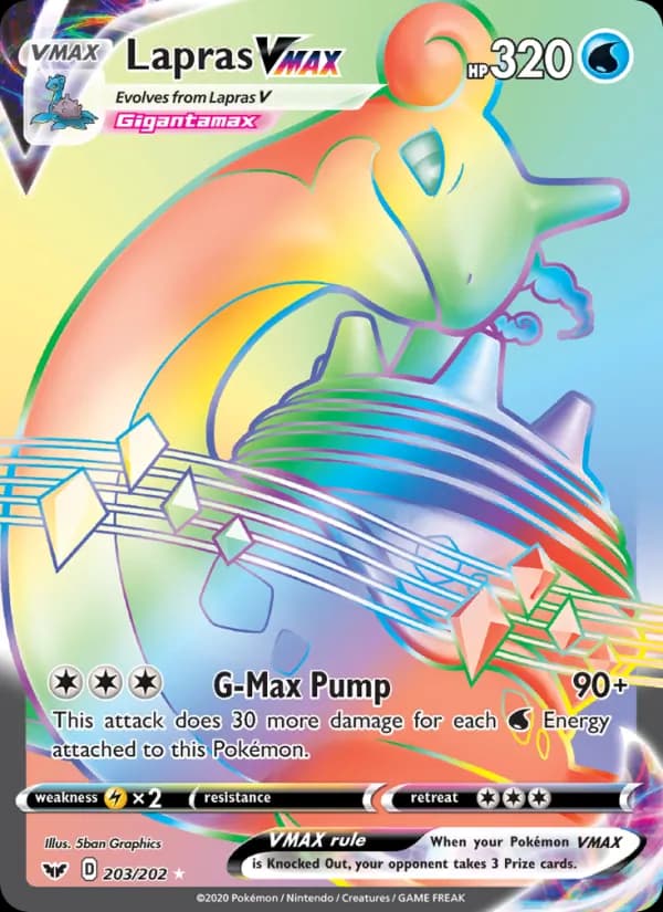 Lapras VMAX 203/202, Sword & Shield
