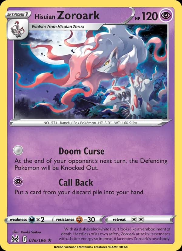 Hisuian Zoroark 076/196, Lost Origin