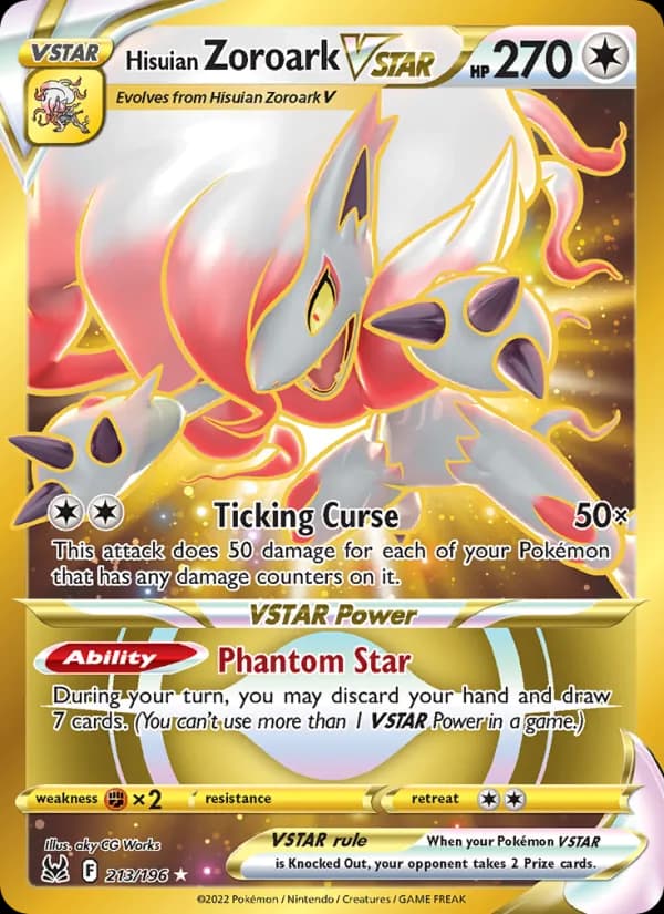 Hisuian Zoroark VSTAR 213/196, Lost Origin