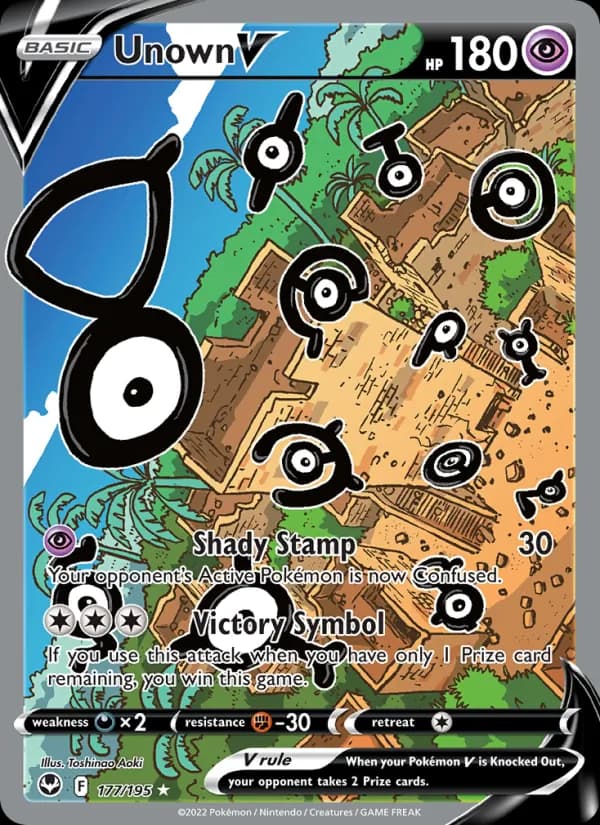 Unown V 177/195, Silver Tempest