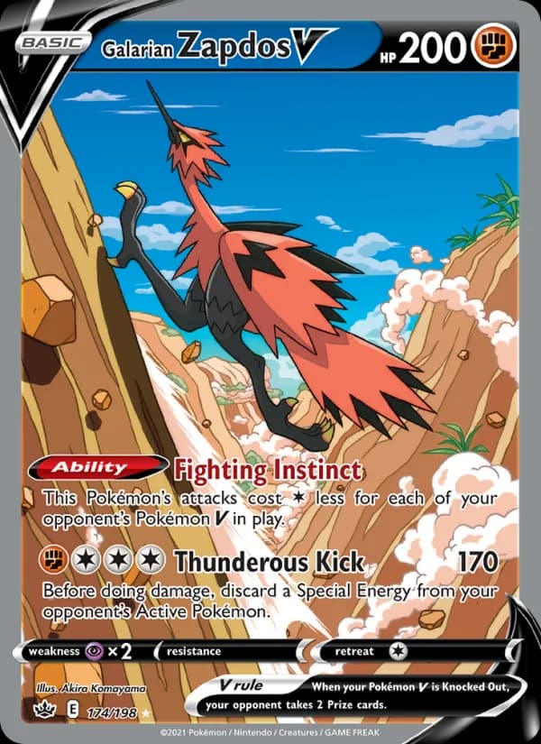 Galarian Zapdos V 174/198, Chilling Reign