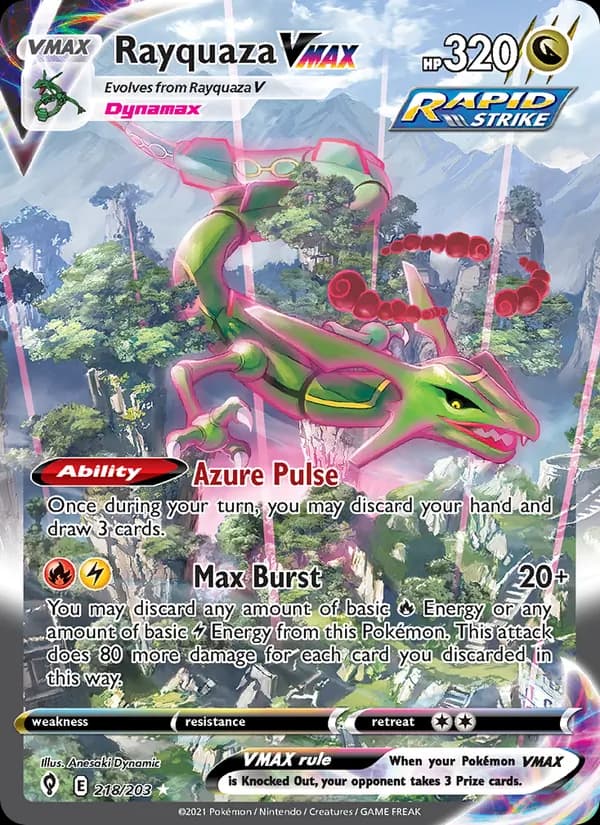 Rayquaza VMAX 218/203, Evolving Skies