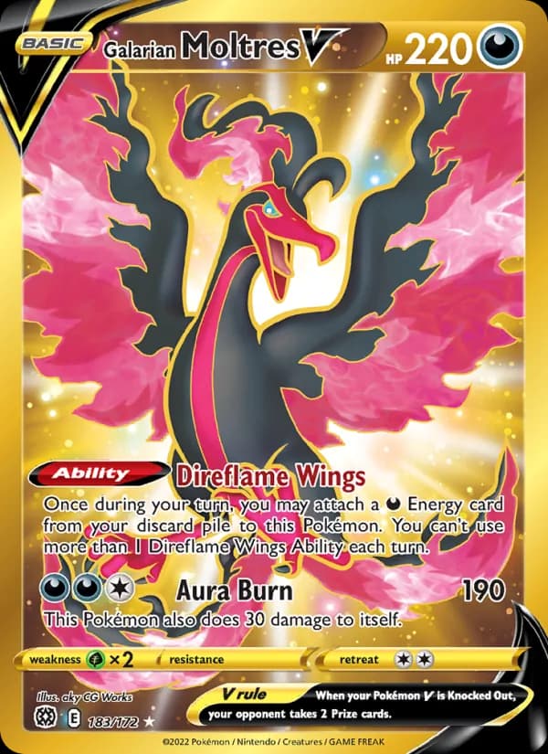 Galarian Moltres V 183/172, Brilliant Stars