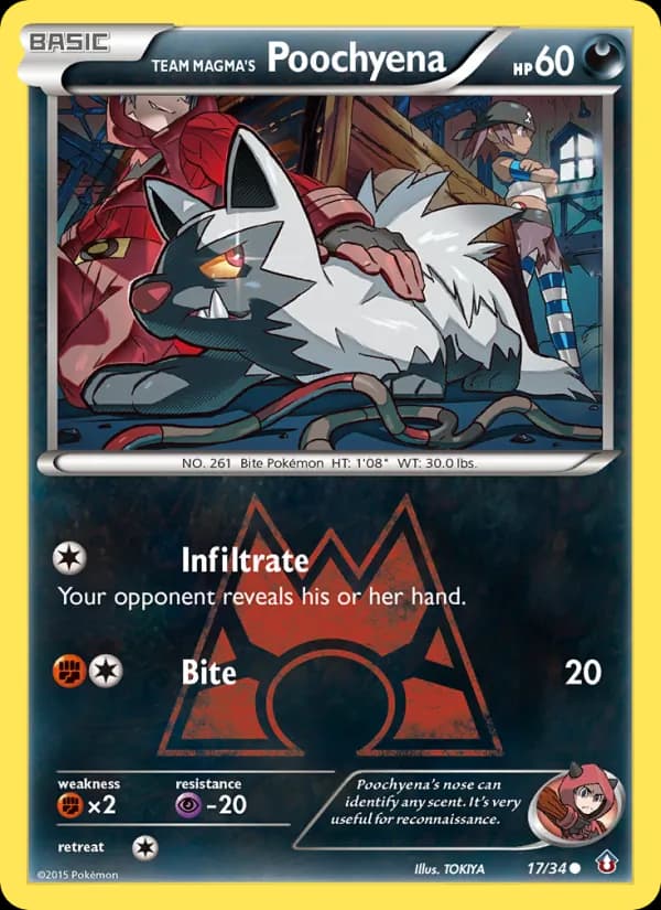 Team Magma's Poochyena 17/34, Double Crisis