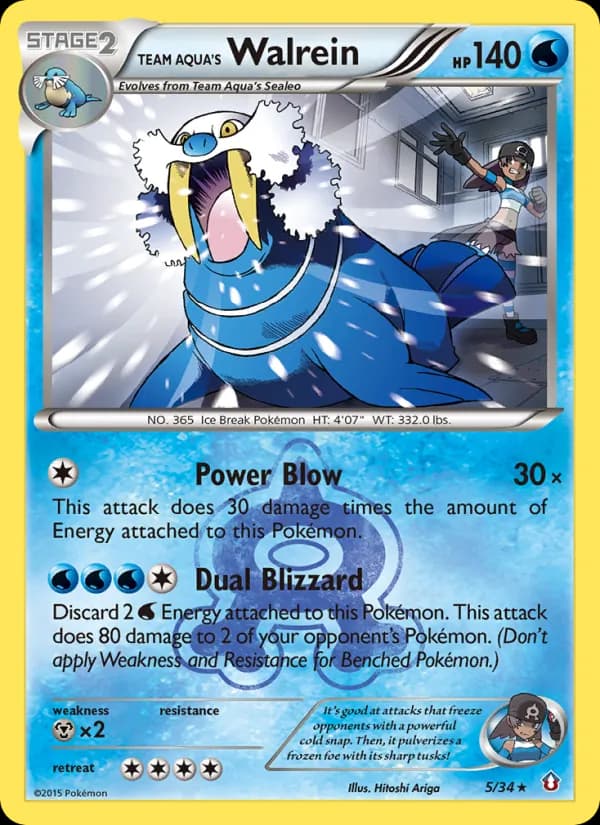 Team Aqua's Walrein 5/34