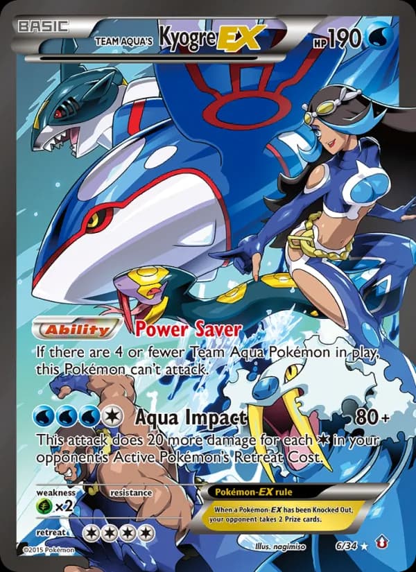 Team Aqua's Kyogre EX 6/34, Double Crisis