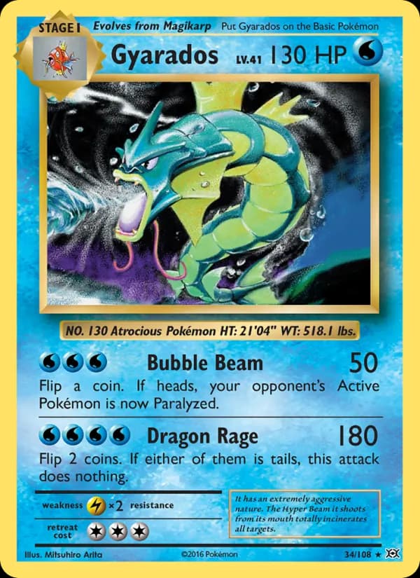 Gyarados 34/108, Evolutions