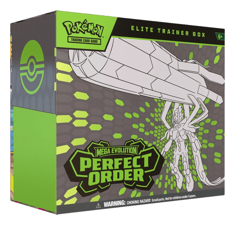 Mega Evolution Perfect Order Elite Trainer Box | 9 Packs + Tyrunt Promo | Pokémon TCG ETB | Card Sleeves, Dice & Accessories, view 1