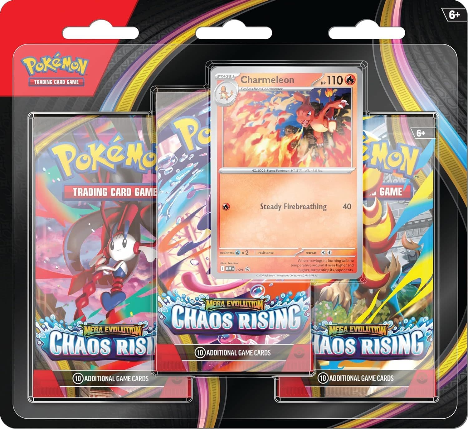 Pokémon TCG: Mega Evolution — Chaos Rising Triple Pack Blister, view 1